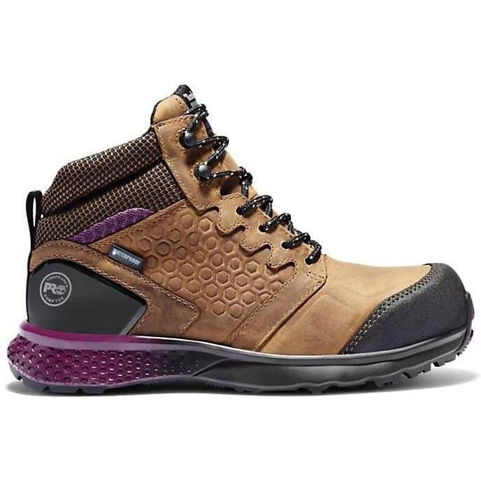 Timberland Pro Women's Reaxion Comp Toe WP Work Boot Brown TB1A219B214  - Overlook Boots