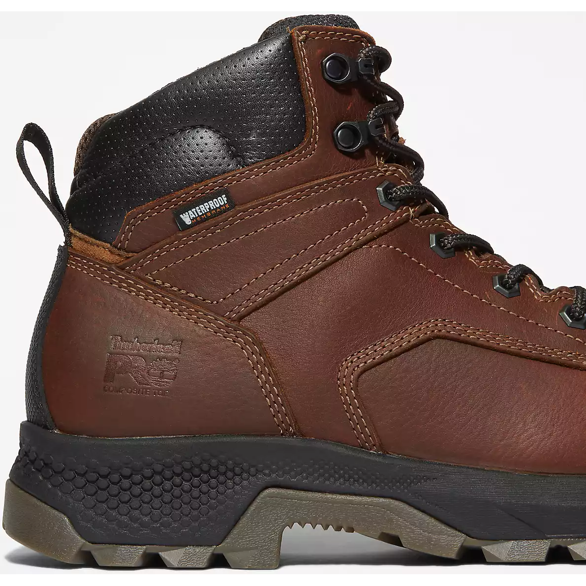 Timberland Pro Men's Titan EV 6" Comp Toe WP Work Boot -Brown- TB1A42FY214  - Overlook Boots