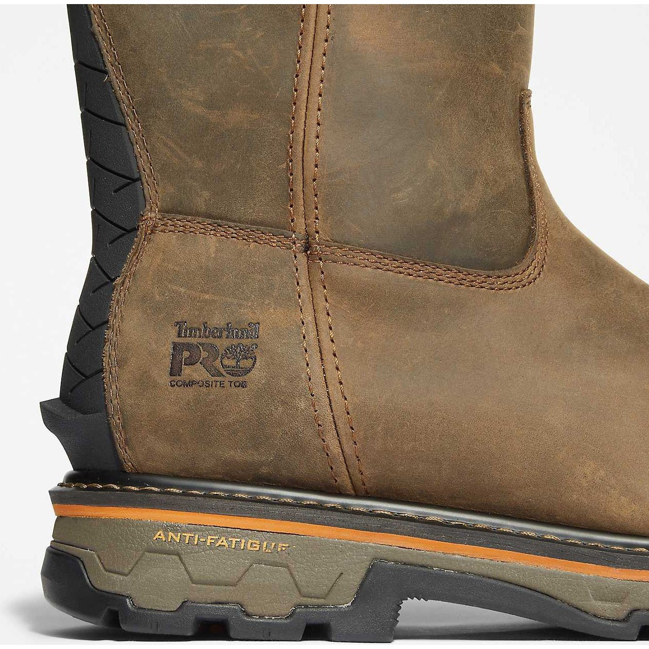 Timberland Pro Men's True Grit Pull On Comp Toe WP Work Boot- Brown- TB1A437Y214  - Overlook Boots