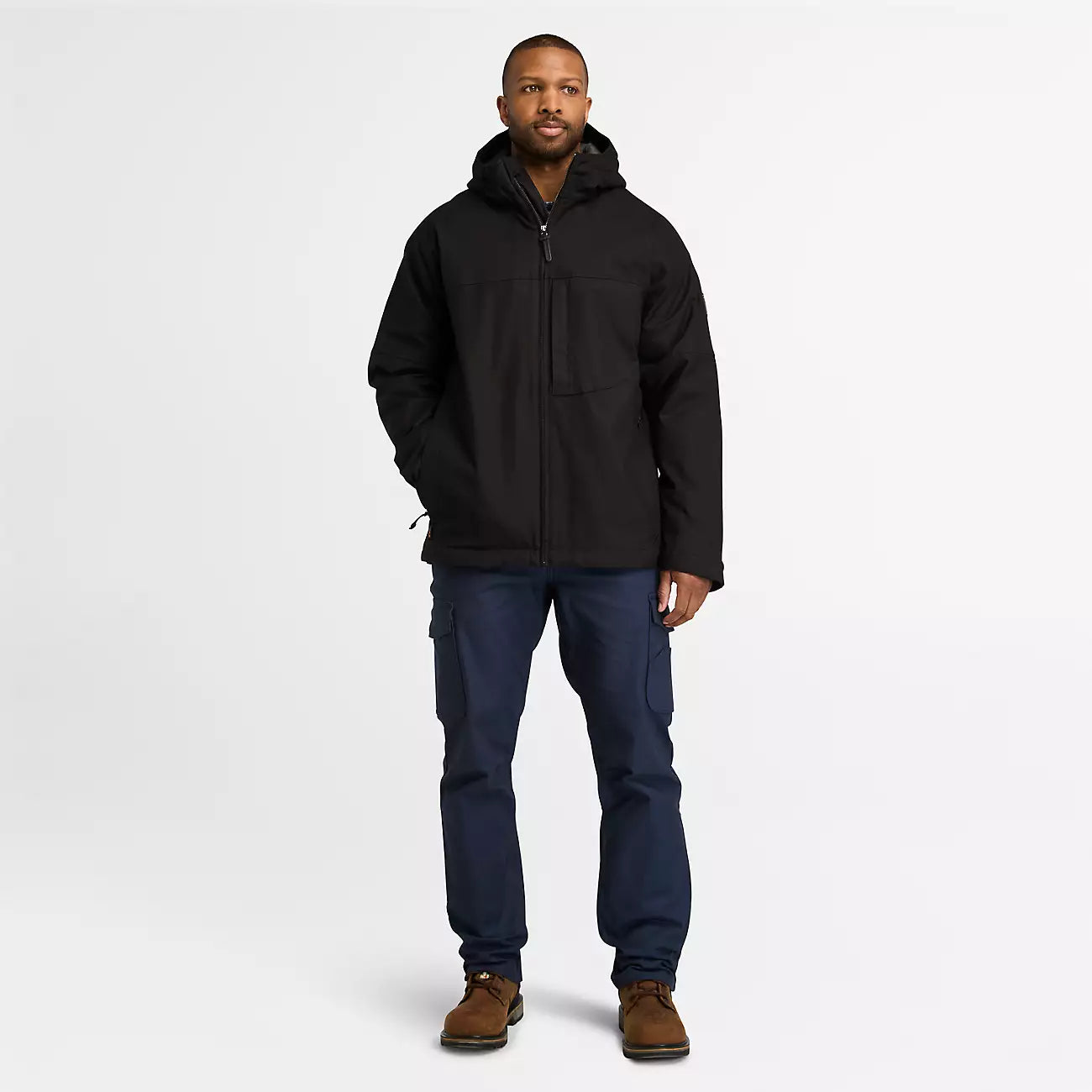 Timberland Pro Men's Gritflex Canvas Hooded Jacket -Black- TB0A5XYQ001  - Overlook Boots