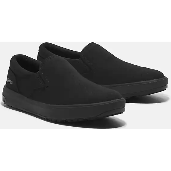 Timberland Pro Men's Burbank ST Slip On Work Shoe -Black- TB0A619Y001  - Overlook Boots