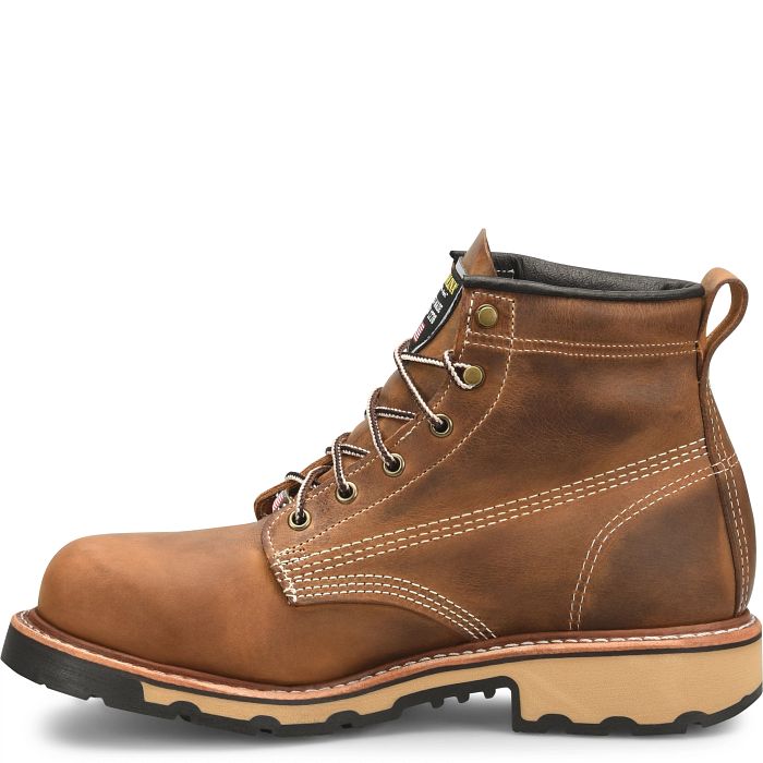 Carolina Men's Ferric 6" Steel Toe Made in USA Work Boot- Brown- CA7829  - Overlook Boots