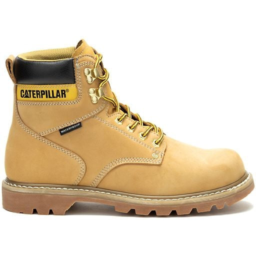 Cat Men's Second Shift Soft Toe WP Slip Resist Work Boot -Honey- P51085 7 / Medium / Honey - Overlook Boots