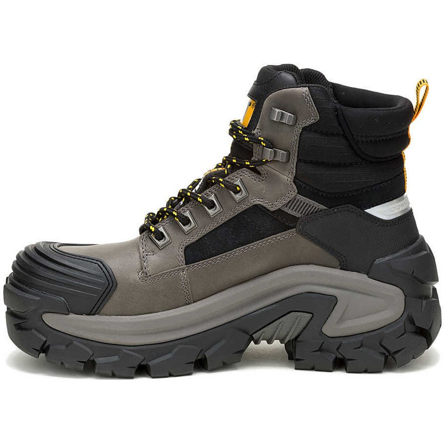 Cat Men's Invader Mid Vent Comp Toe WP Slip Resistant Work Boot -Black- P91756  - Overlook Boots