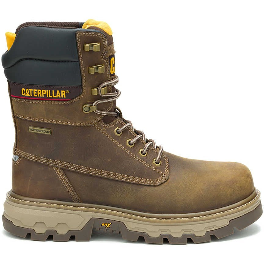 Cat Men's Colorado Equip 8" Comp Toe WP 400G Thinsulate Work Boot - P91754 7 / Medium / Brown - Overlook Boots