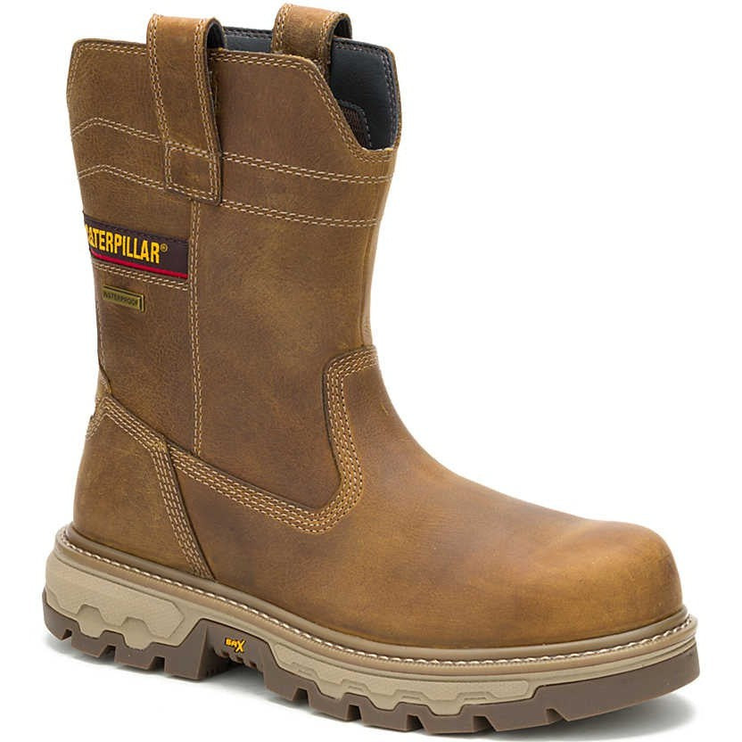 Cat Men's Colorado Equip Comp Toe Waterproof Wellington Work Boot -Pyramid- P91755 7 / Medium / Brown - Overlook Boots