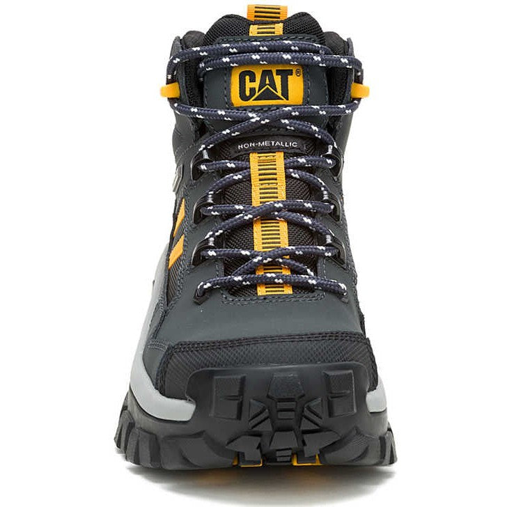 Cat Men's Invader Mid Vent Comp Toe WP Work Boot -Shadows- P91757  - Overlook Boots