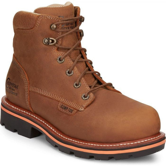 Chippewa Men's Thunderstruck 6" WP Nano Comp Toe Work Boot -Tan- TH1011  - Overlook Boots