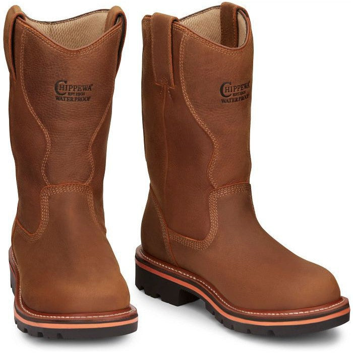 Chippewa Men's Thunderstruck 11" WP Slip Resist Work Boot -Tan- TH1040 8 / Medium / Tan - Overlook Boots