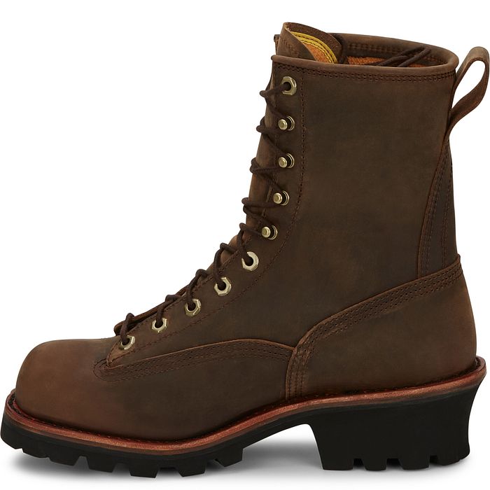 Chippewa Men's Paladin 8" Soft Toe WP Logger Work Boot- Brown - 73100 - Overlook Boots