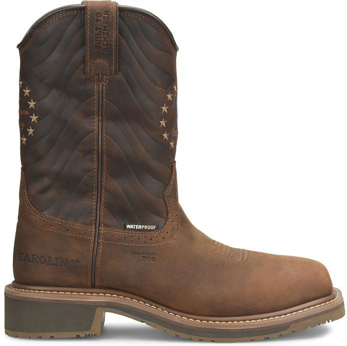 Carolina Men's Pipeline 10" Comp Toe WP Roper Work Boot -Brown- CA8541  - Overlook Boots