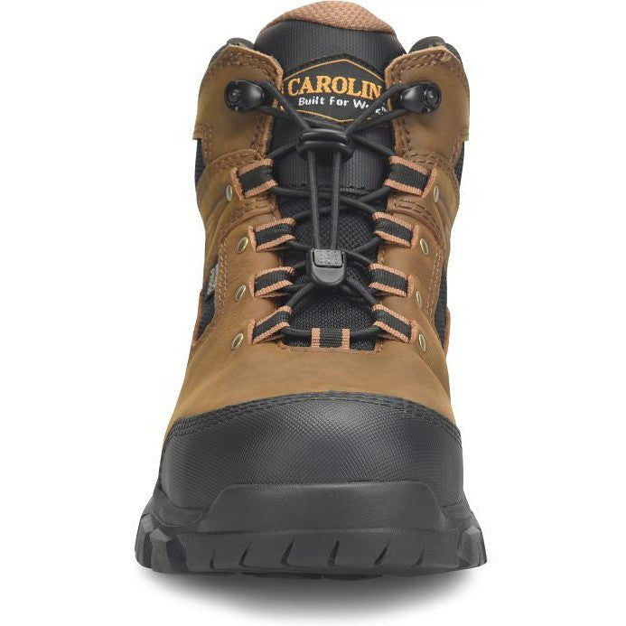 Carolina Men's Gruntz 5" EZ ON Steel Toe WP Hiker Work Boot -Brown- CA3596  - Overlook Boots