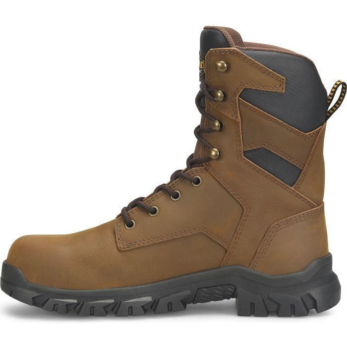 Carolina Men's Gruntz 8" Steel Toe Waterproof Slip Resist Work Boot -Brown- CA3597 - Overlook Boots