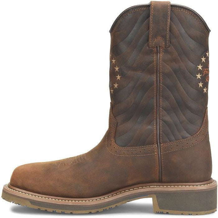 Carolina Men's Pipeline 10" Comp Toe WP Roper Work Boot -Brown- CA8541  - Overlook Boots