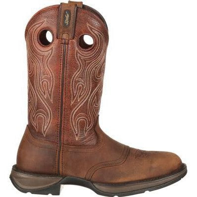 Durango Men's Rebel 12" Soft Toe Saddle Western Classic Boot- Brown- DB5474  - Overlook Boots