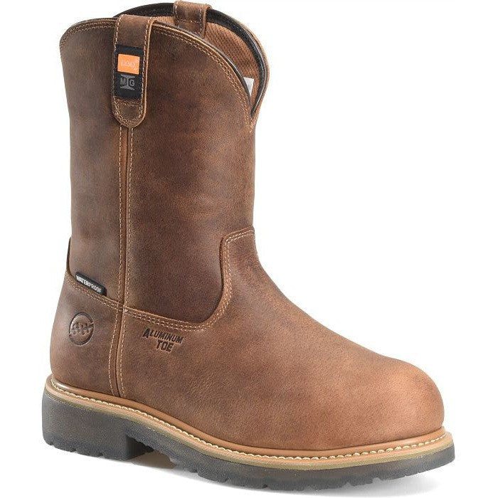 Double H Men's Boss 10" Alloy Toe Waterproof Wellington Work Boot -Brown- DH4156 7.5 / Medium / Dark Brown - Overlook Boots