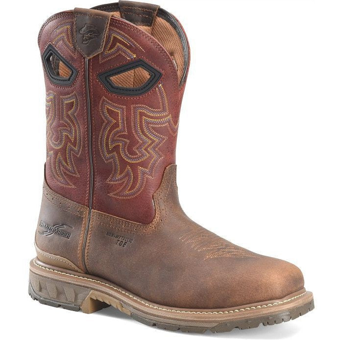 Double H Men's Brock 11" Composite Western Roper Work Boot -Brown- PH5009 7.5 / Medium / Dark Brown - Overlook Boots