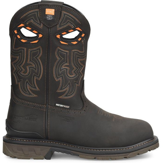 Double H Men's Phantom Rider Bruner 11" Composite Toe Met Guard Western Work Boot -Brown- PH5011 - Overlook Boots