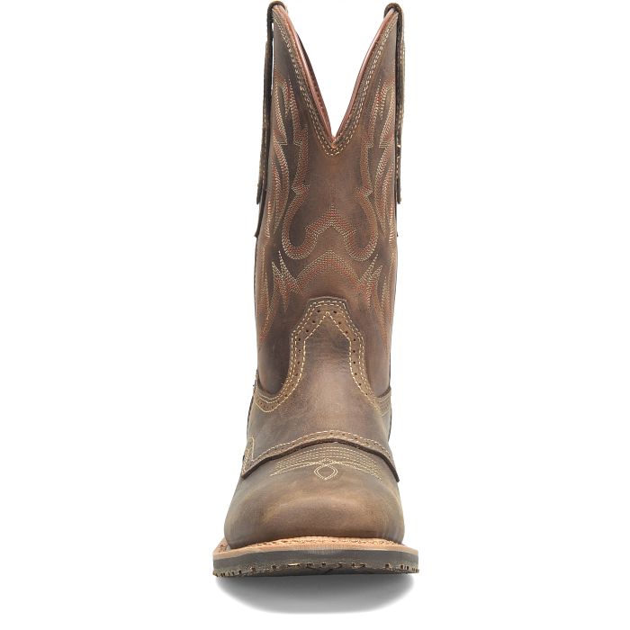 Double H Men's Cascade 11" Wide Square Toe Roper Western Work Boot -Brown- DH4160 - Overlook Boots