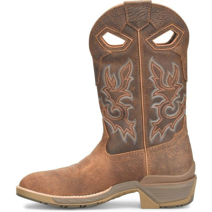 Double H Men's Phantom Rider League 12" U Toe Waterproof Western Work Boot -Brown- DH5427 - Overlook Boots