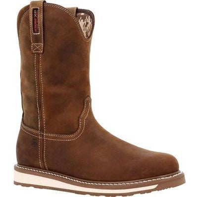 Durango Men's Maverick Wxp 11" Soft Toe Western Wedge Work Boot- Tan- DDB0450 6 / Medium / Timber Tan - Overlook Boots