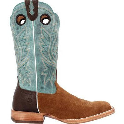 Durango Men's Collection Roughout 13" Soft Toe Western Boot- Whiskey- DDB0467 7 / Medium / Wheat/Blue - Overlook Boots