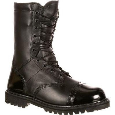 Rocky Men's 10" Soft Toe WP Side Zipper 200G Jump Boot - Black - FQ0002095 7 / Medium / Black - Overlook Boots