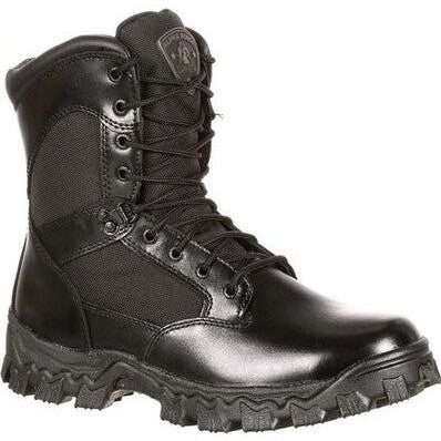 Rocky Men's Alpha Force 8" Soft Toe WP Public Service Boot -Black- FQ0002165 3 / Medium / Black - Overlook Boots