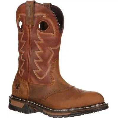 Rocky Men's Ride Branson Saddle 11" Soft Toe WP Western Boot -Brown- FQ0002775 7 / Medium / Brown - Overlook Boots