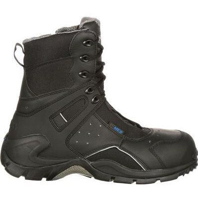 Rocky Men's 1st Med 8" Carbon Toe WP Public Service Boot -Black- FQ0911113  - Overlook Boots