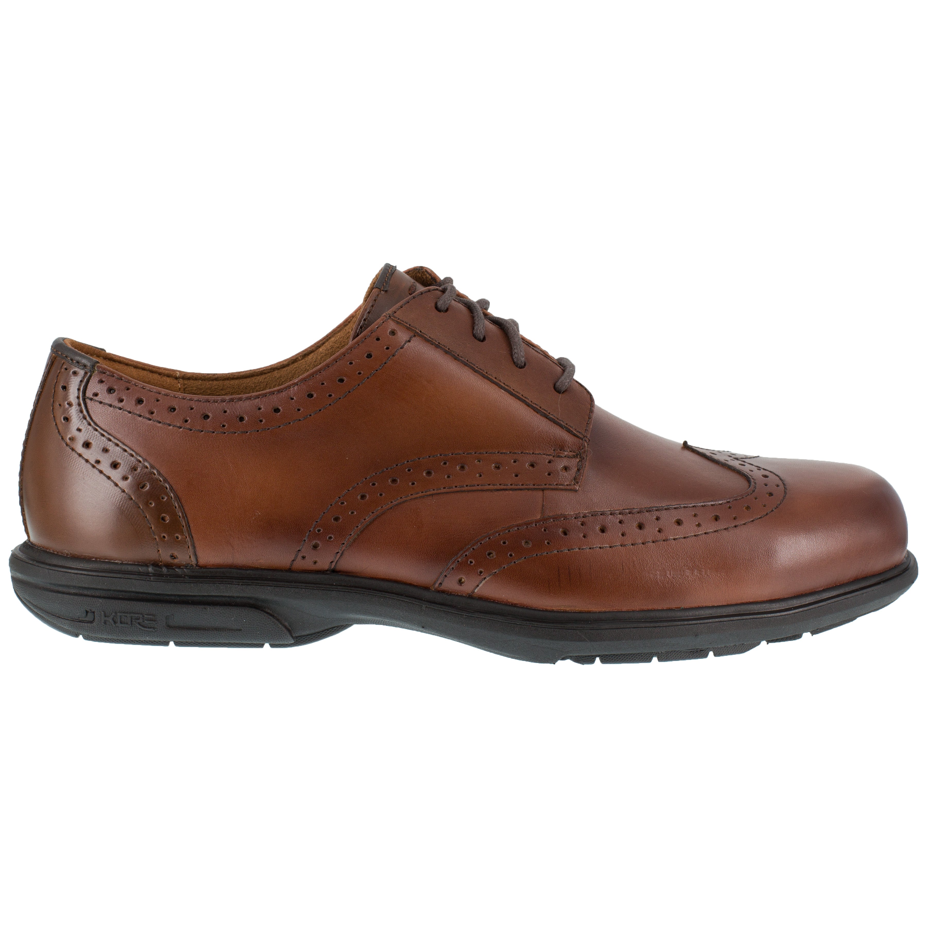 Florsheim Men's Loedin Steel Toe Wing Tip Work Shoe - Brown - FS2023 - Overlook Boots