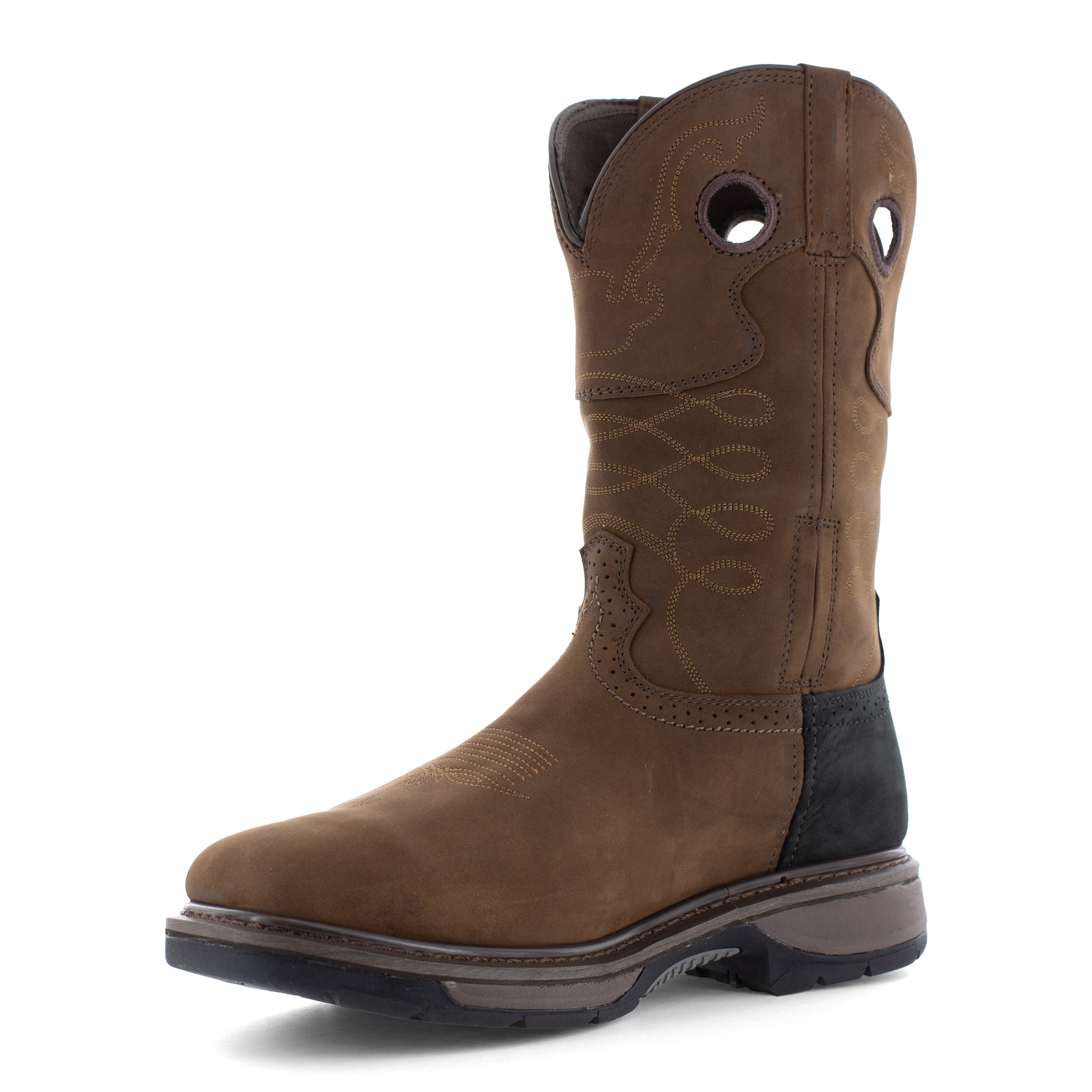 Frye Supply Men's Crafted 10" Steel Toe Western Work Boot - Brown - FR40101 - Overlook Boots