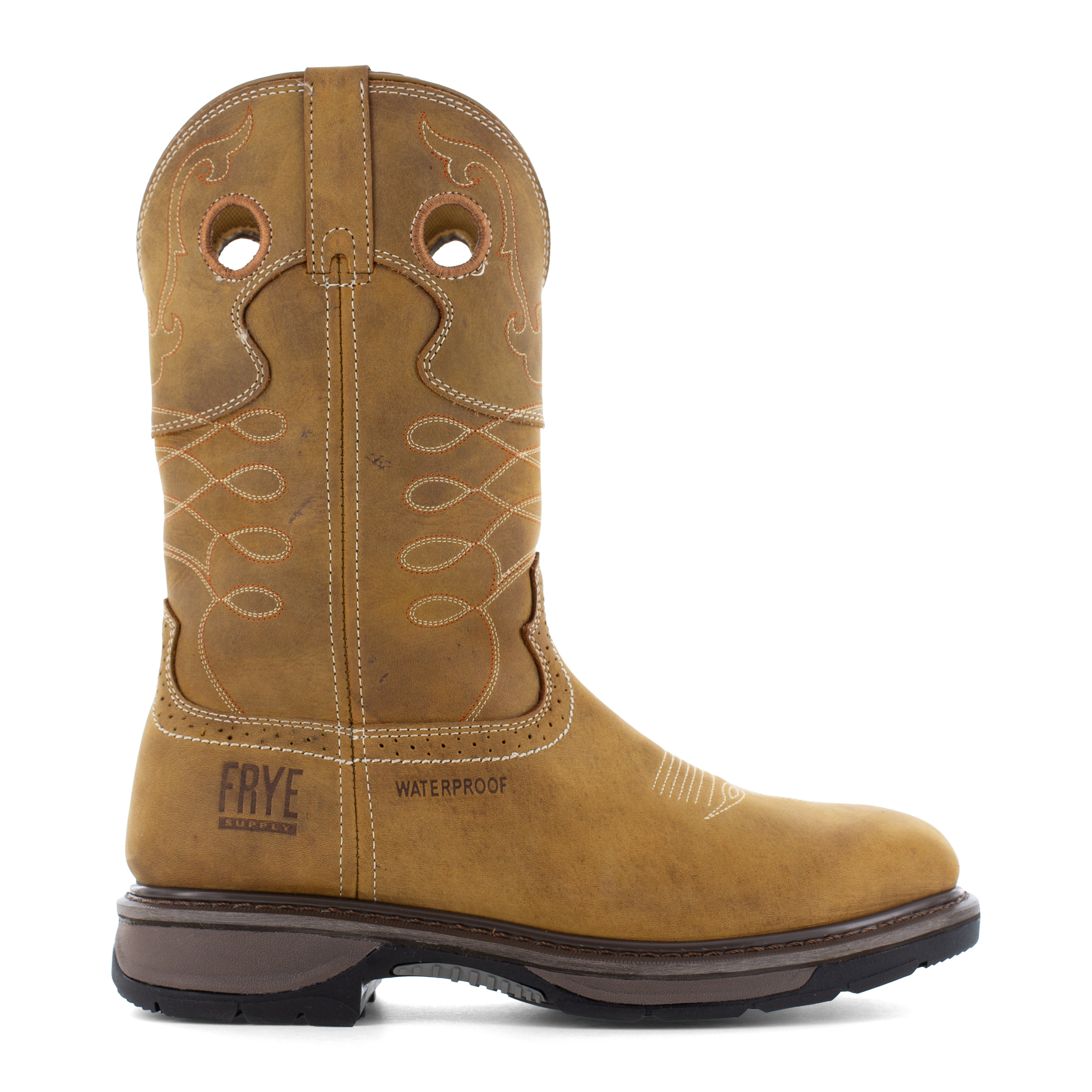 Frye Supply Men's Crafted 10" Steel Toe Waterproof Western Work Boot - Tan - FR40103 - Overlook Boots