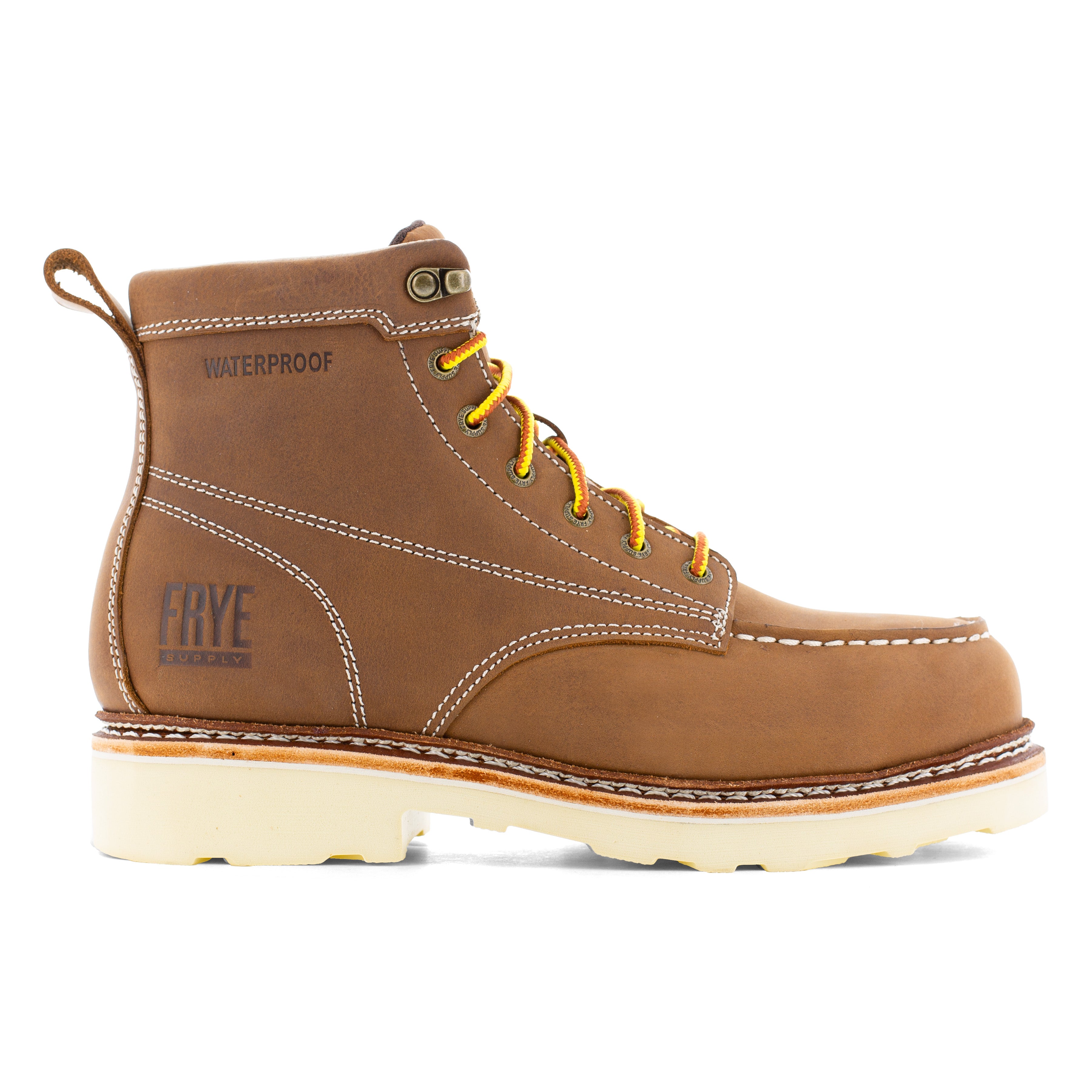 Frye Supply Men's Crafted 6" Steel Toe Waterproof Work Boot - Brown - FR40302 - Overlook Boots