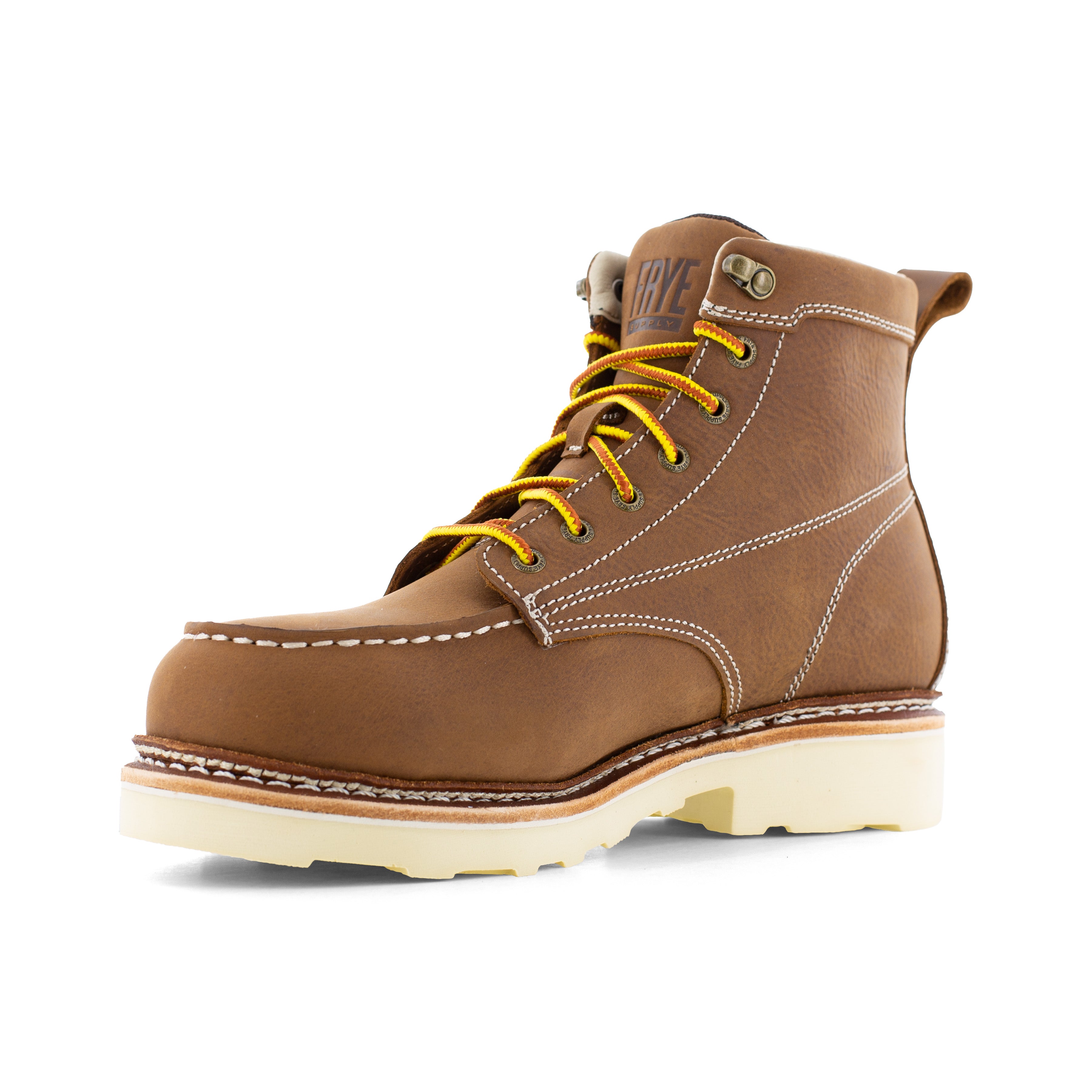 Frye Supply Men's Crafted 6" Steel Toe Waterproof Work Boot - Brown - FR40302 - Overlook Boots