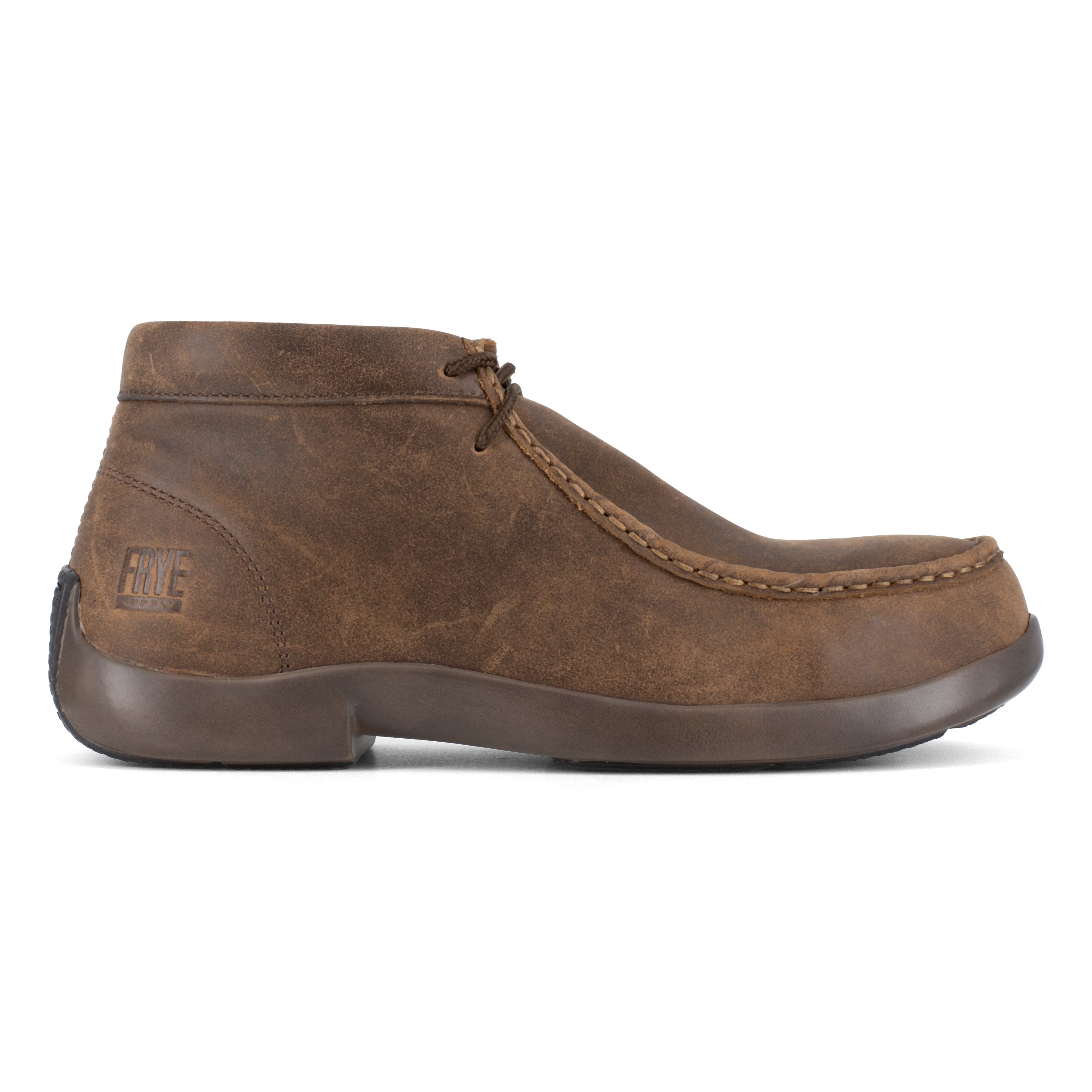 Frye Supply Men's Safety Crafted Utility Composite Toe Moccasin Work Shoe - Brown - FR40702 - Overlook Boots