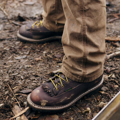 Georgia Men's Logger 8" Steel Toe WP Lace-To-Toe Work Boot- Chocolate- G103  - Overlook Boots