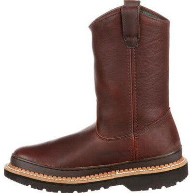 Georgia Men's Giant 11" Wellington Pull On Work Boot -Brown- G4274  - Overlook Boots