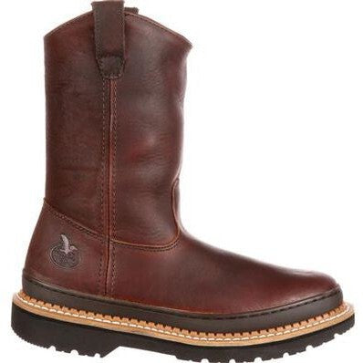 Georgia Men's Giant 11" Wellington Pull On Work Boot -Brown- G4274  - Overlook Boots