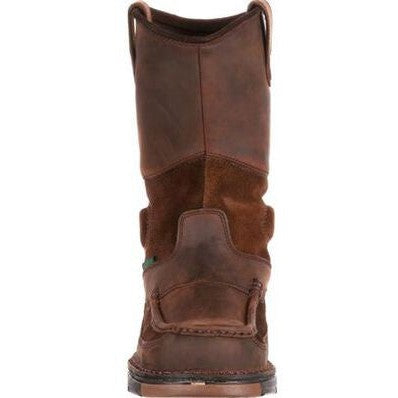 Georgia Men's Athens 10" Soft Toe WP Wellington Work Boot -Brown- G4403  - Overlook Boots