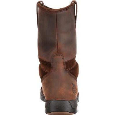 Georgia Men's Athens 10" Steel Toe WP Wellington Boot- Brown- G4603  - Overlook Boots