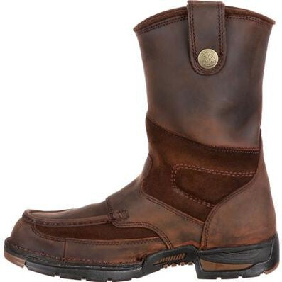 Georgia Men's Athens 10" Steel Toe WP Wellington Boot- Brown- G4603  - Overlook Boots