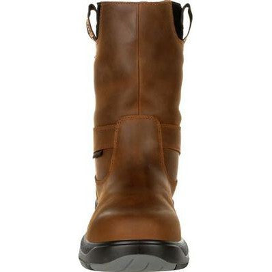 Georgia Men's Flxpoint 10" Comp Toe WP Wellington Work Boot- Brown - G5644  - Overlook Boots