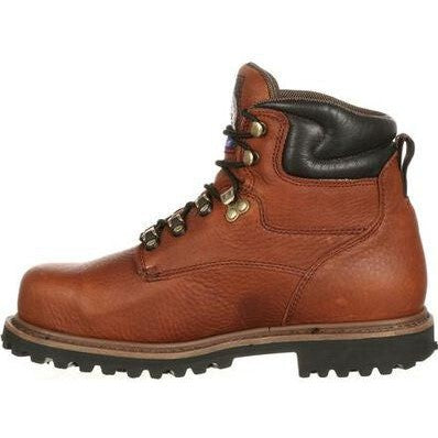 Georgia Men's Hammer 6" Steel Toe MG Work Boot -Brown- G6315  - Overlook Boots