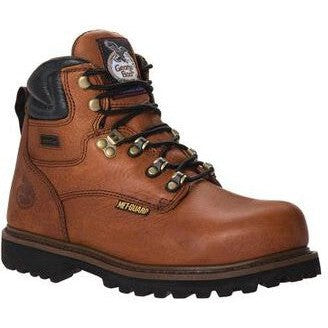 Georgia Men's Hammer 6" Steel Toe MG Work Boot -Brown- G6315  - Overlook Boots