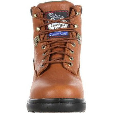 Georgia Men's Farm And Ranch 6" Soft Toe WP Work Boot -Brown- G6503  - Overlook Boots