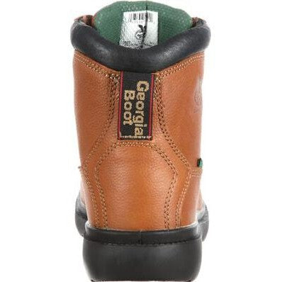 Georgia Men's Farm And Ranch 6" Soft Toe WP Work Boot -Brown- G6503  - Overlook Boots