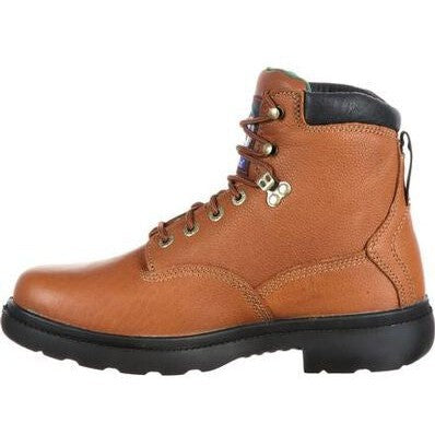 Georgia Men's Farm And Ranch 6" Soft Toe WP Work Boot -Brown- G6503  - Overlook Boots