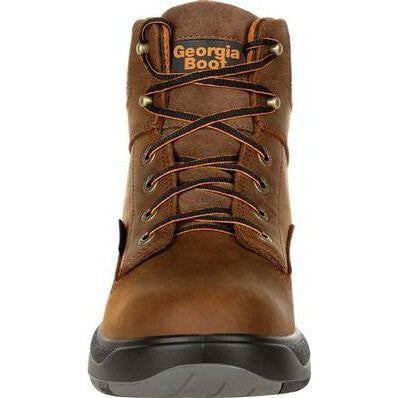 Georgia Men's Flxpoint 6" Soft Toe WP Work Boot - Brown - G6544  - Overlook Boots