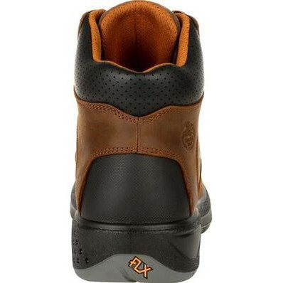 Georgia Men's Flxpoint 6" Soft Toe WP Work Boot - Brown - G6544  - Overlook Boots